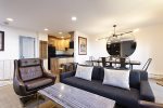 Dining area, and kitchen on the top level